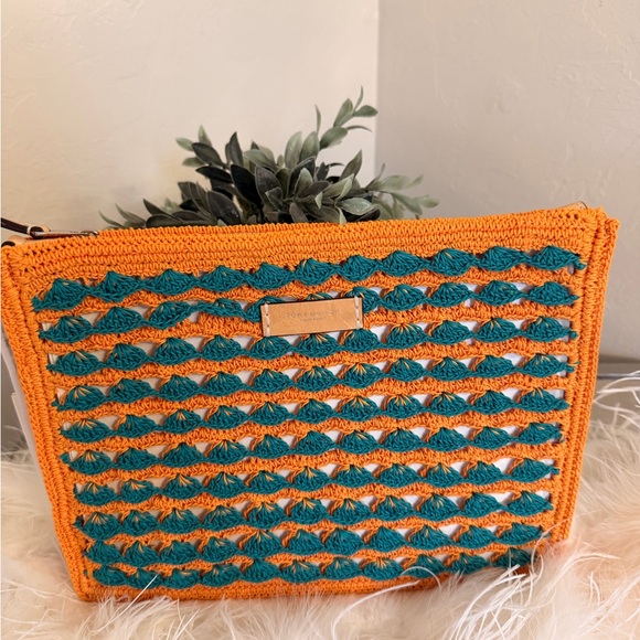 Tory Burch Handbags - NWT ELLA HAND-CROCHETED POUCH WRISLET